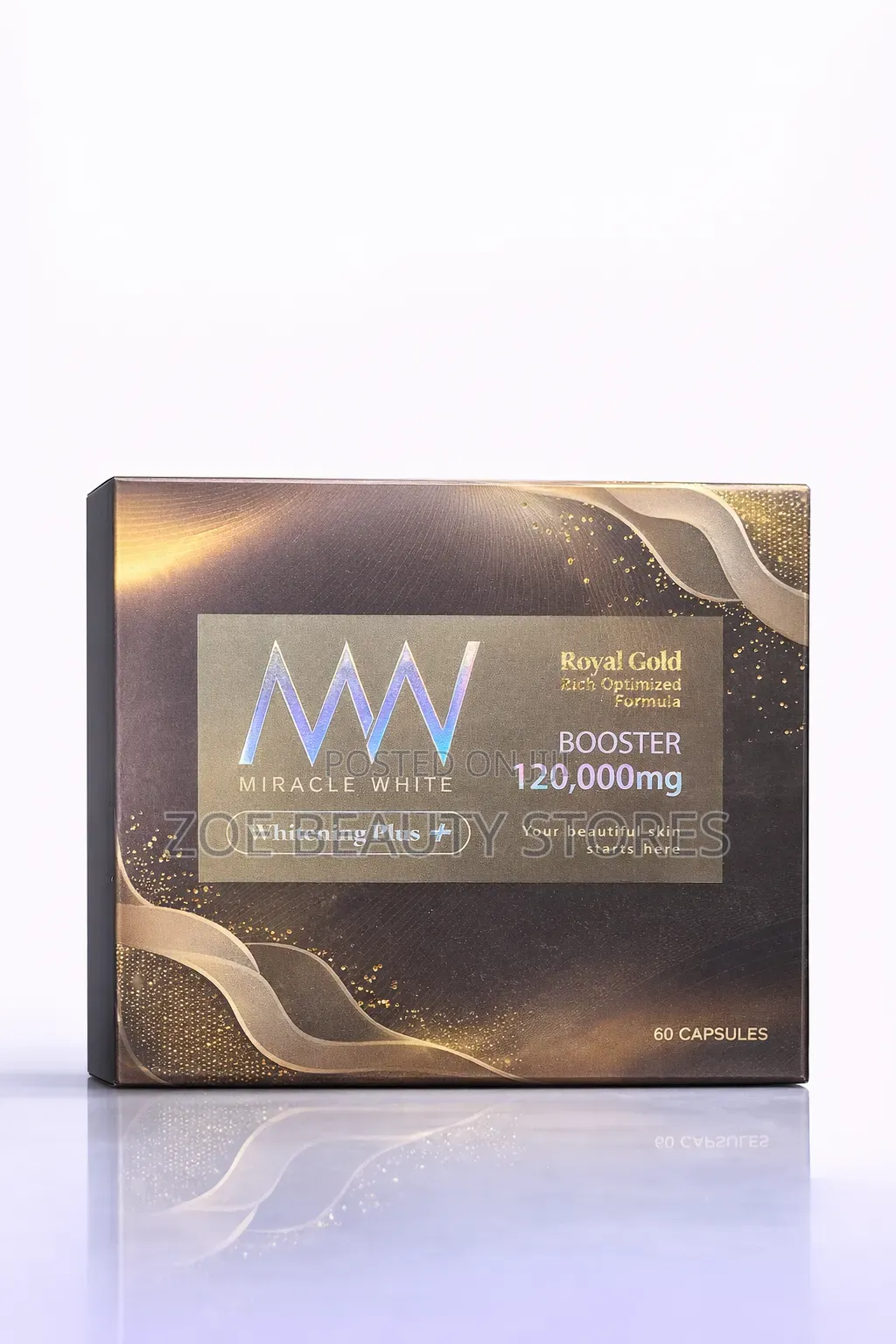 Miracle White Whitening Plus+ Glutathione Booster Capsules 120,000mg