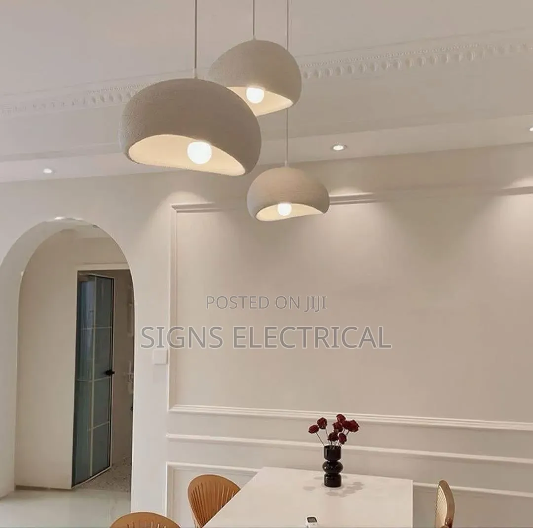 Modern Industrial Style Gray White Rasin Chandelier