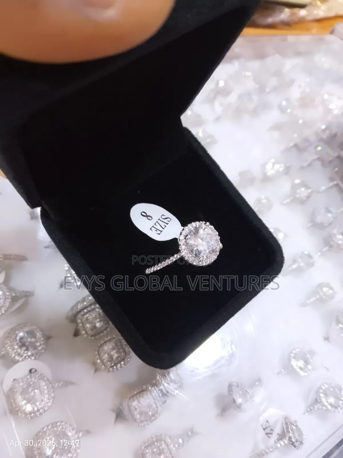 Zirconia Engagement Ring - Silver
