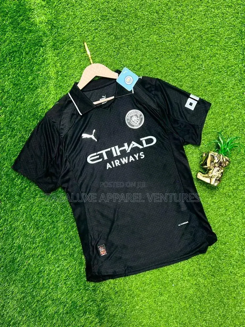 Manchester City Black Collar Neck Jersey