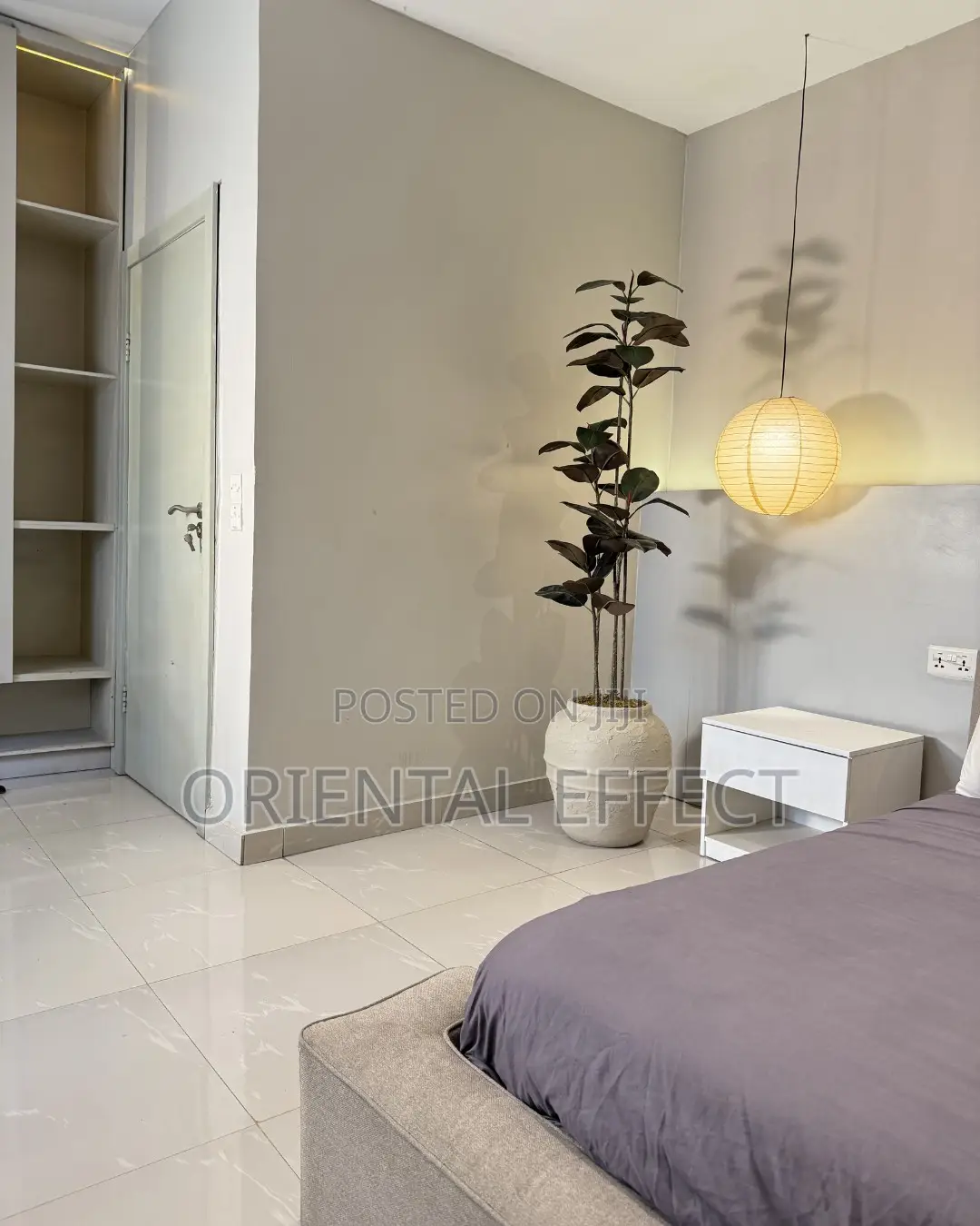 Off White Kumbaya Pot With Artificial Black Ficus – Home Décor Nigeria