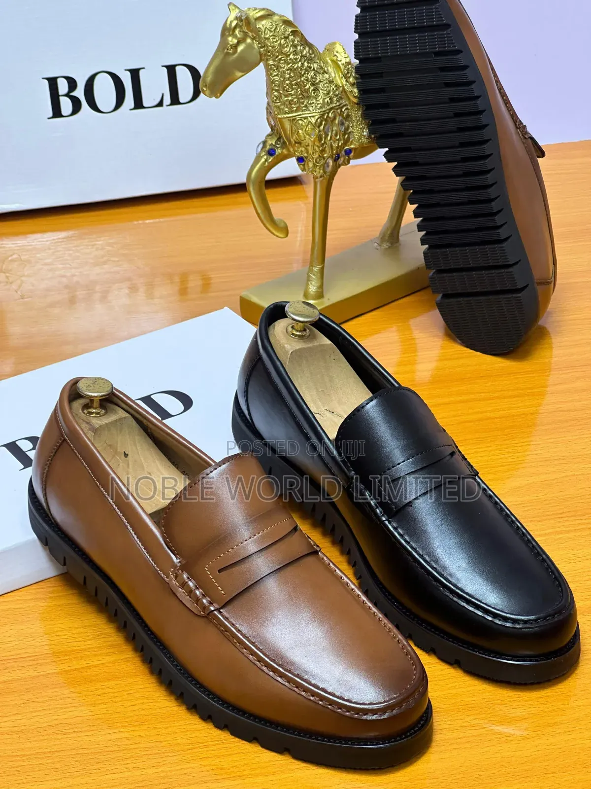 Men's Bold Black/Brown Corporate Shoes Oso 7h