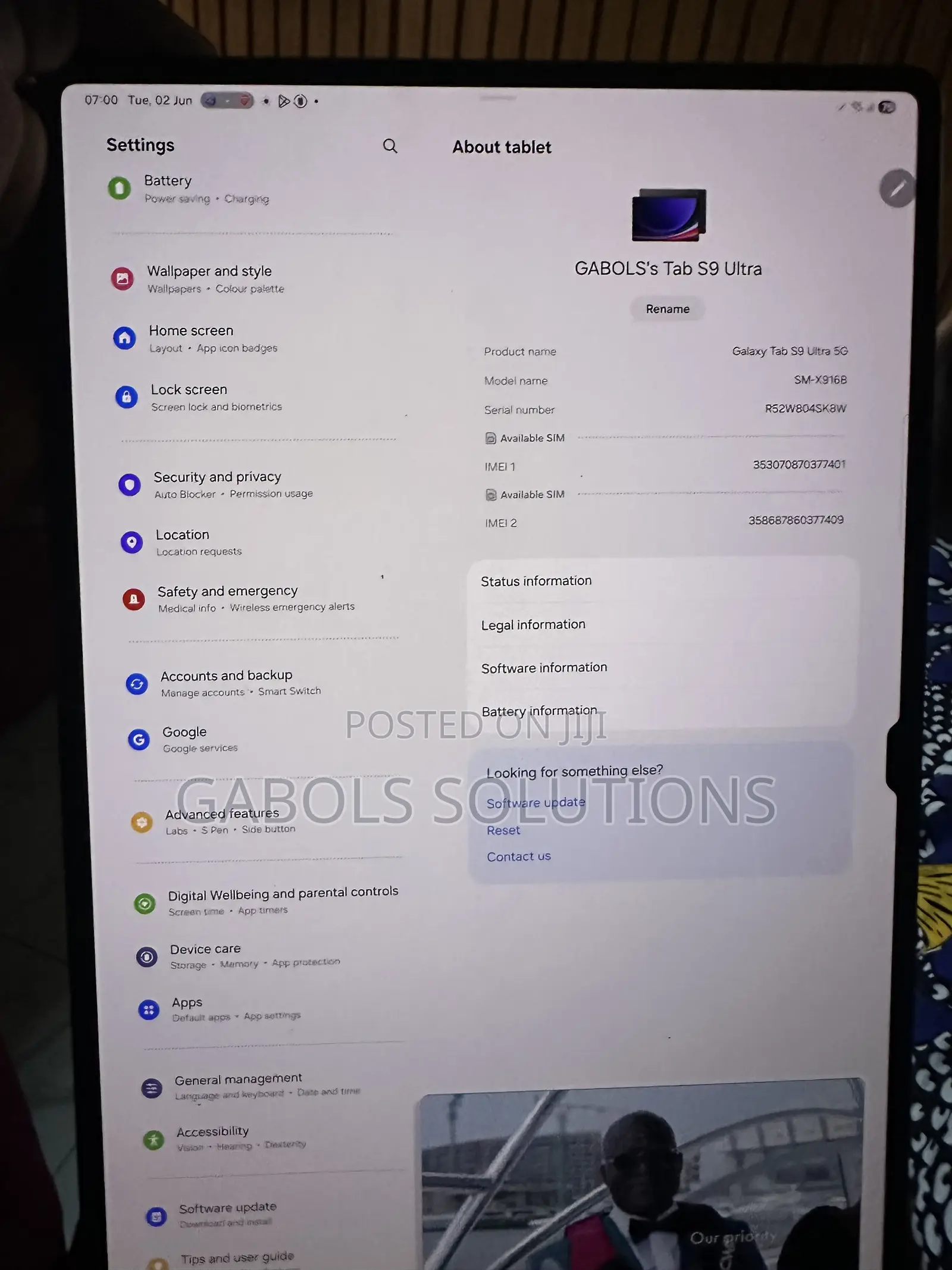 Samsung Galaxy Tab S9 Ultra 256 GB Black