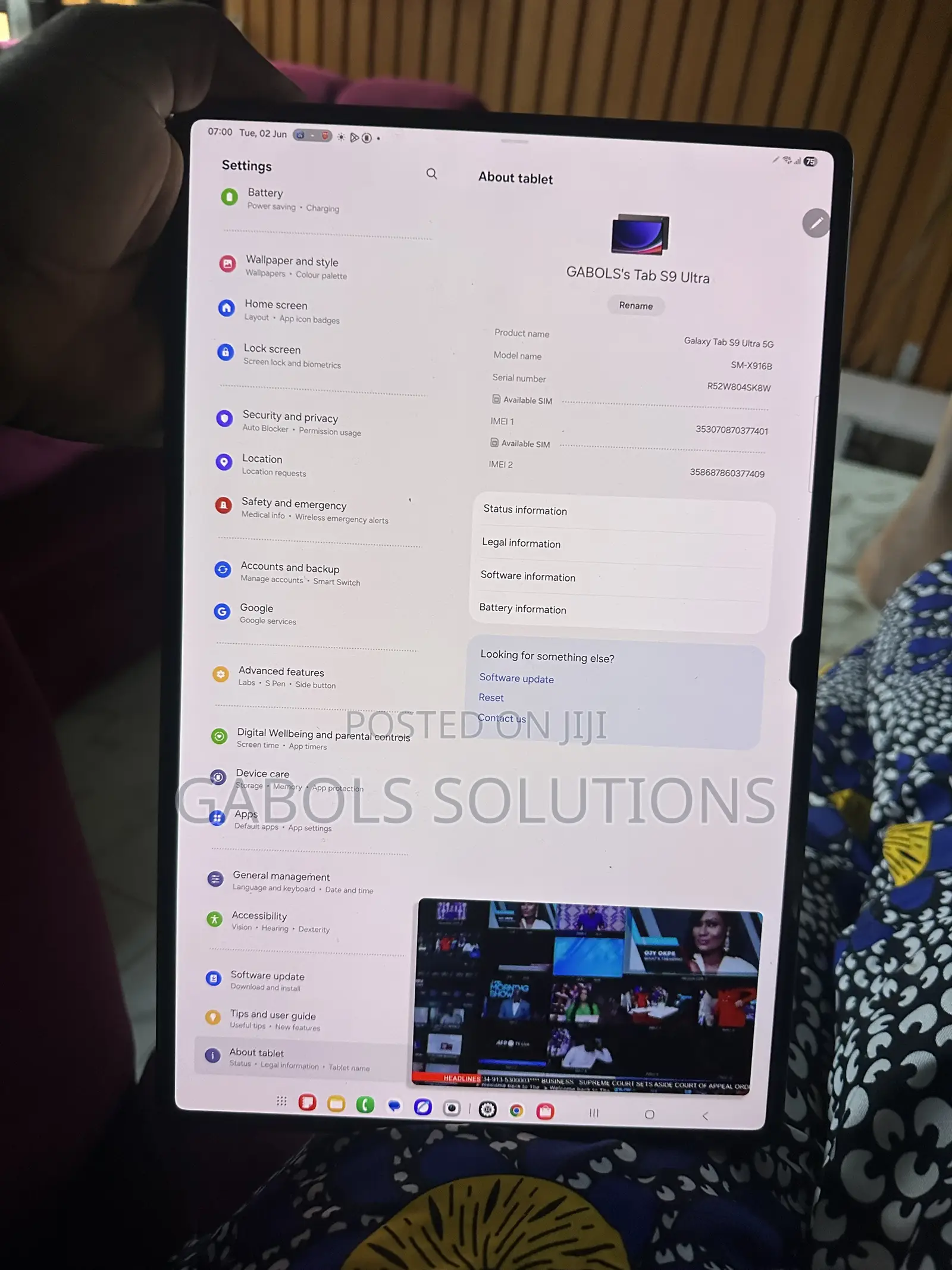 Samsung Galaxy Tab S9 Ultra 256 GB Black