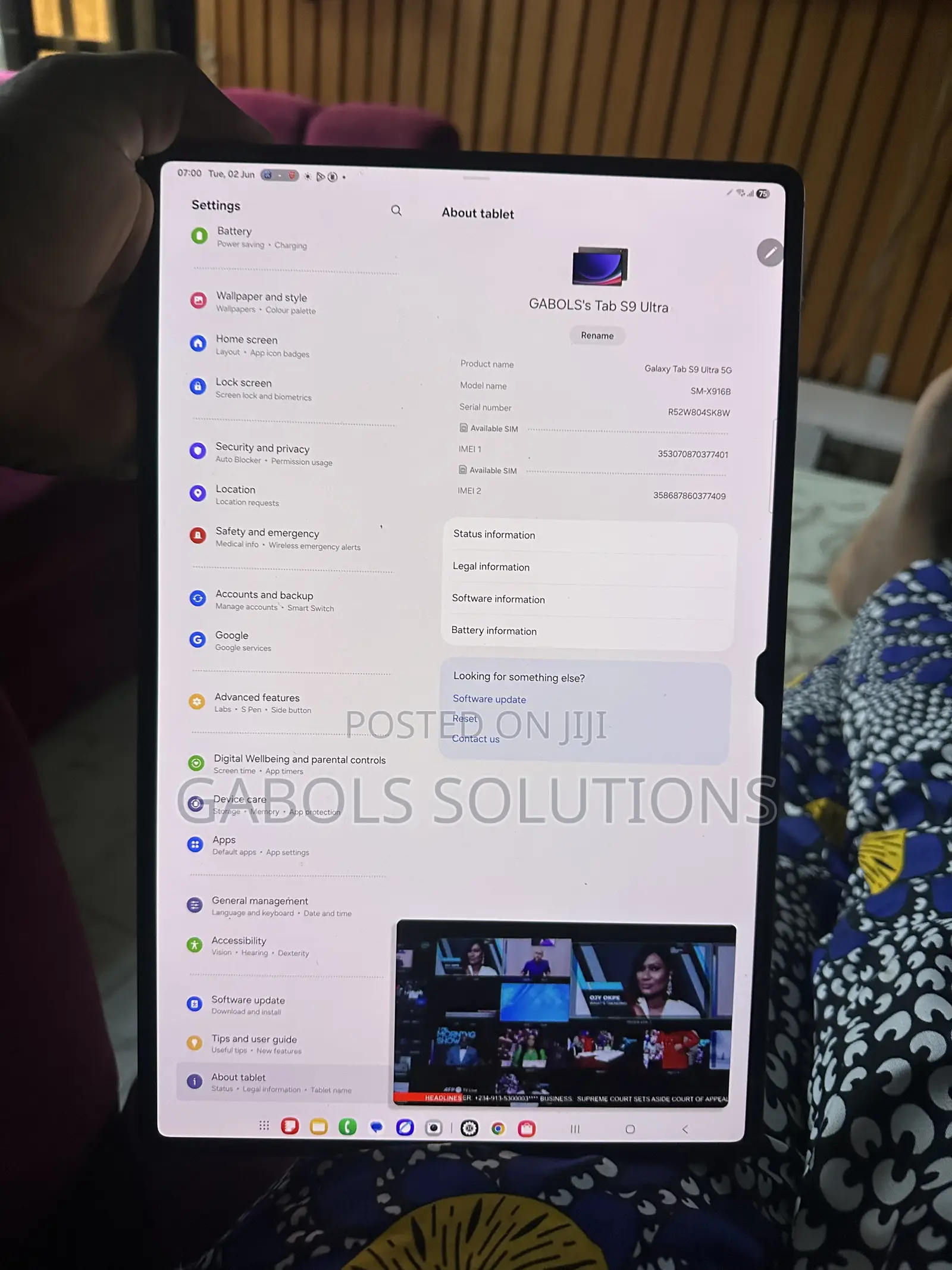 Samsung Galaxy Tab S9 Ultra 256 GB Black