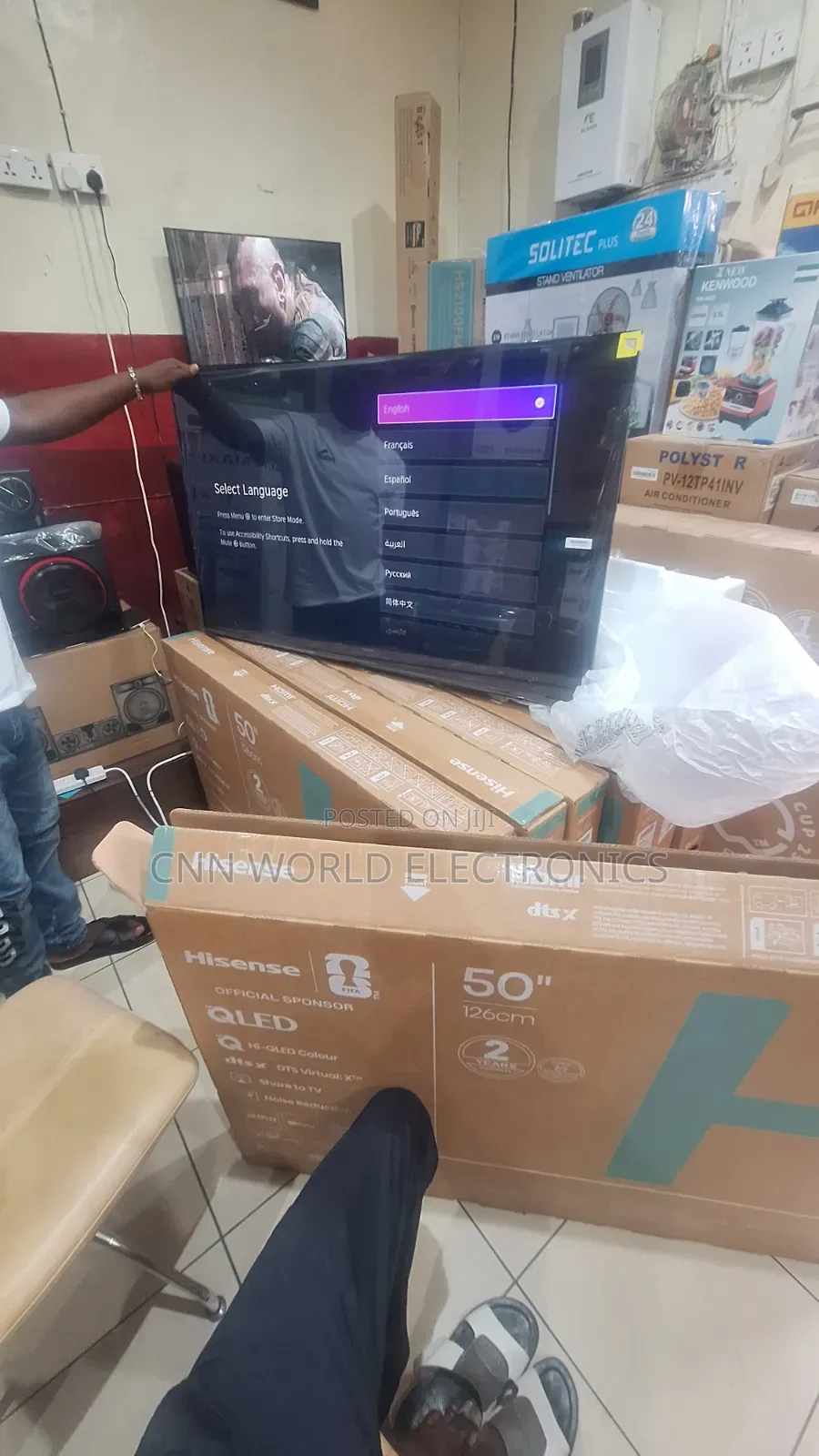 Brand New Hisense Qled 50"Inch Flameless Netflix Youtube Bluetooth