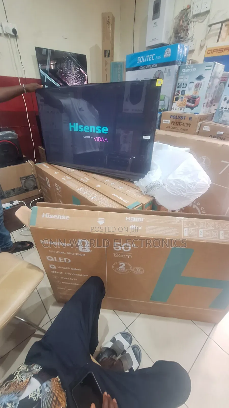 Brand New Hisense Qled 50"Inch Flameless Netflix Youtube Bluetooth