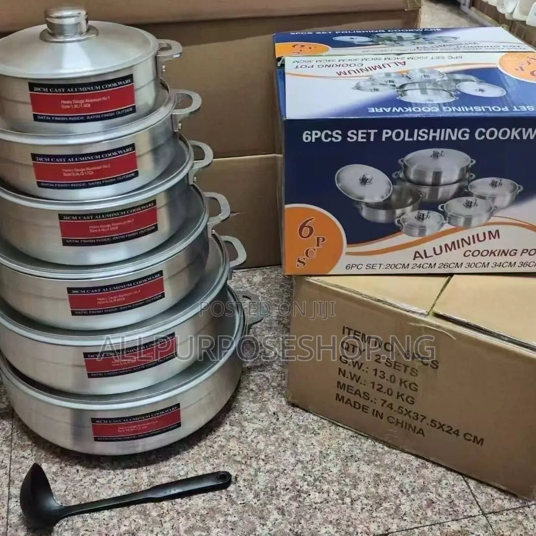 6pieces Aluminium Set of Pot