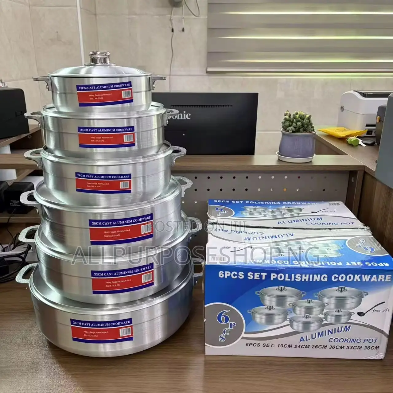 6pieces Aluminium Set of Pot