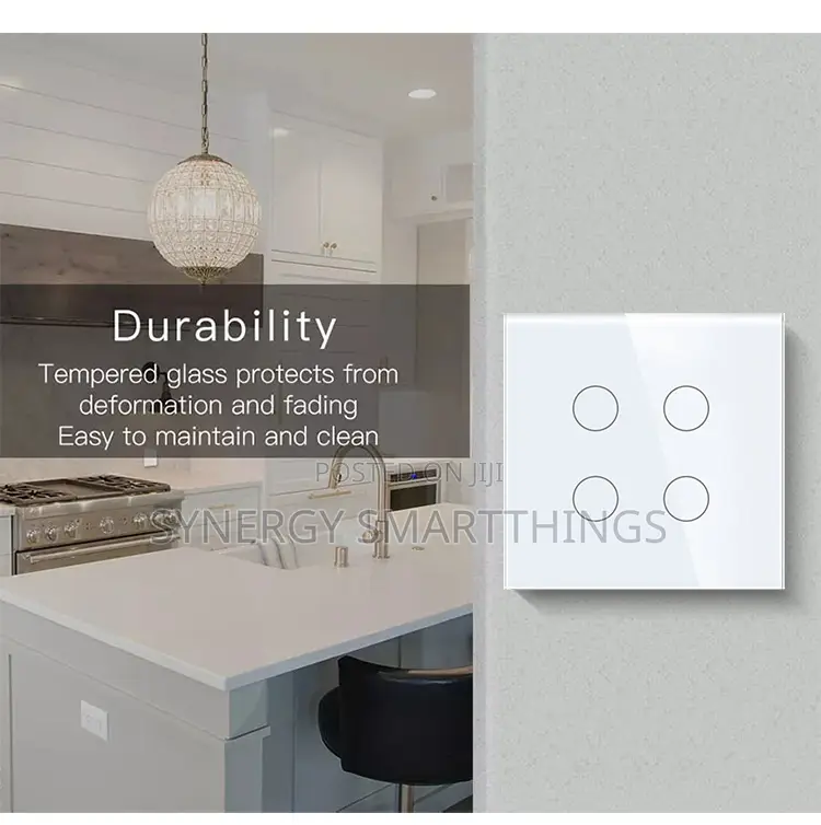 Tuya Wifi Smart 4 Gang Touch Switch White Color