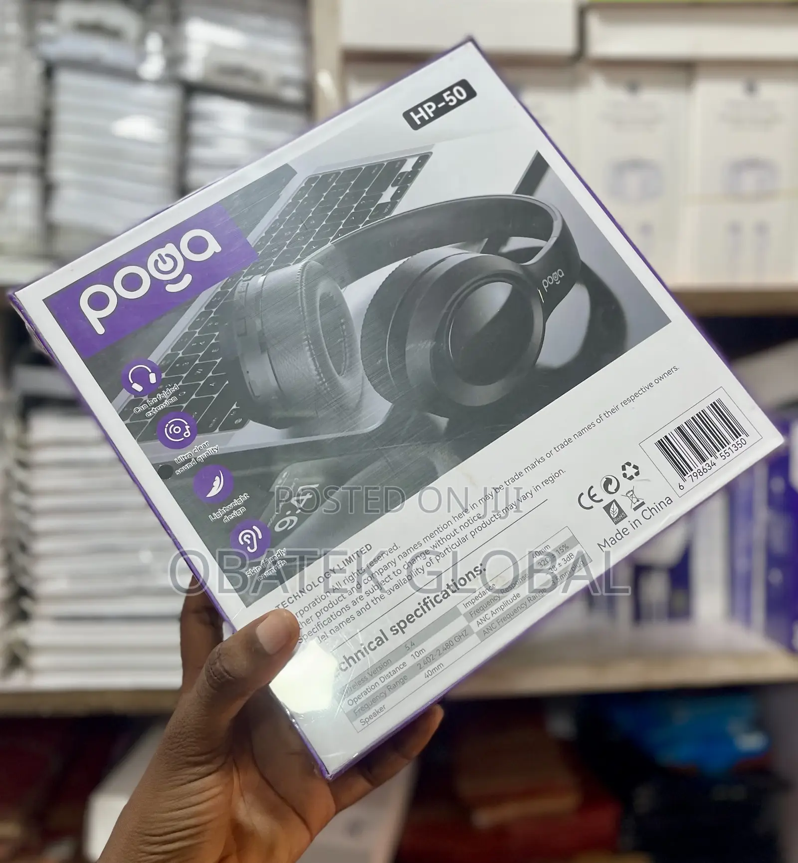Poga Hp-50 Wireless Headband Headphones