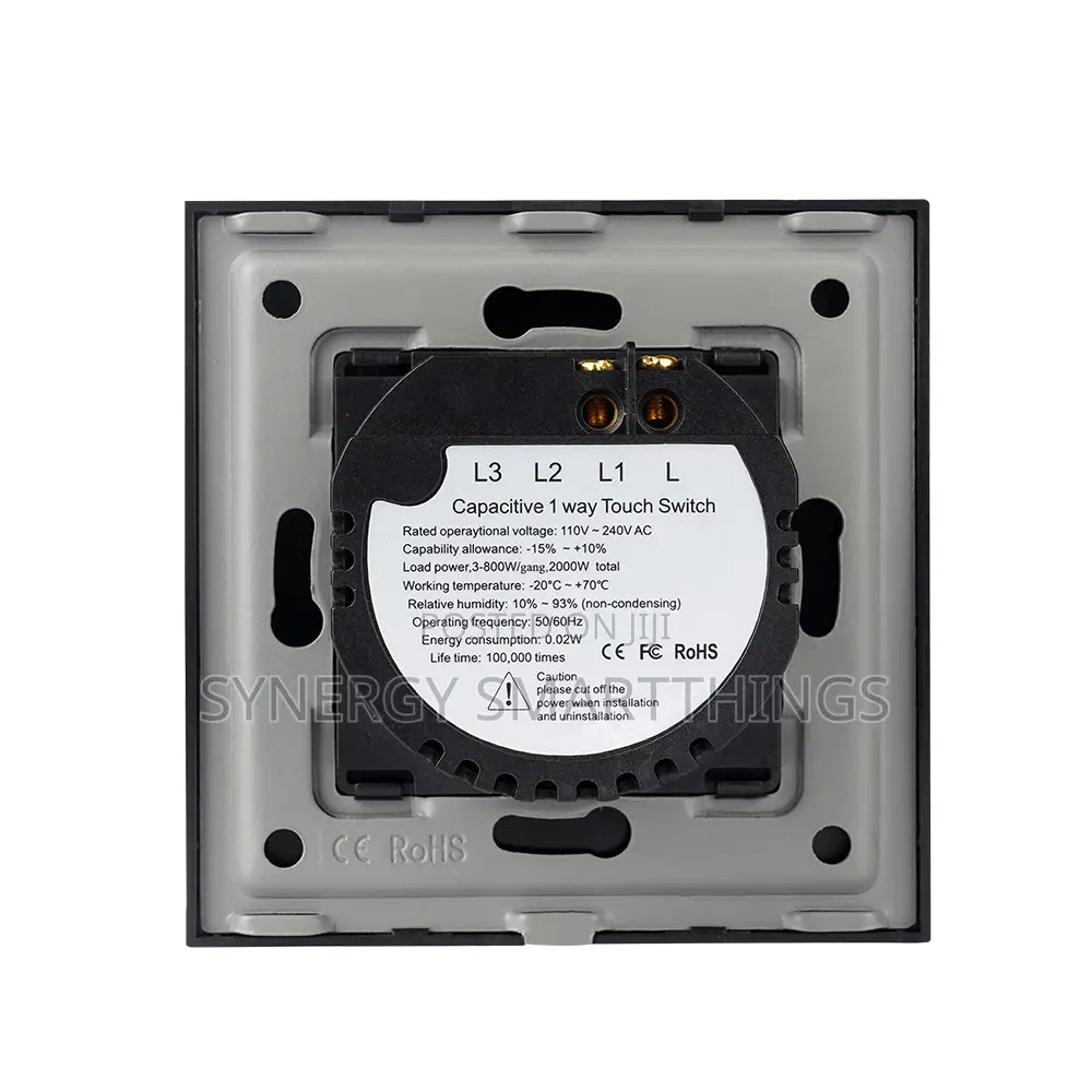 Tuya Wifi Smart 1 Gang Touch Switch Black