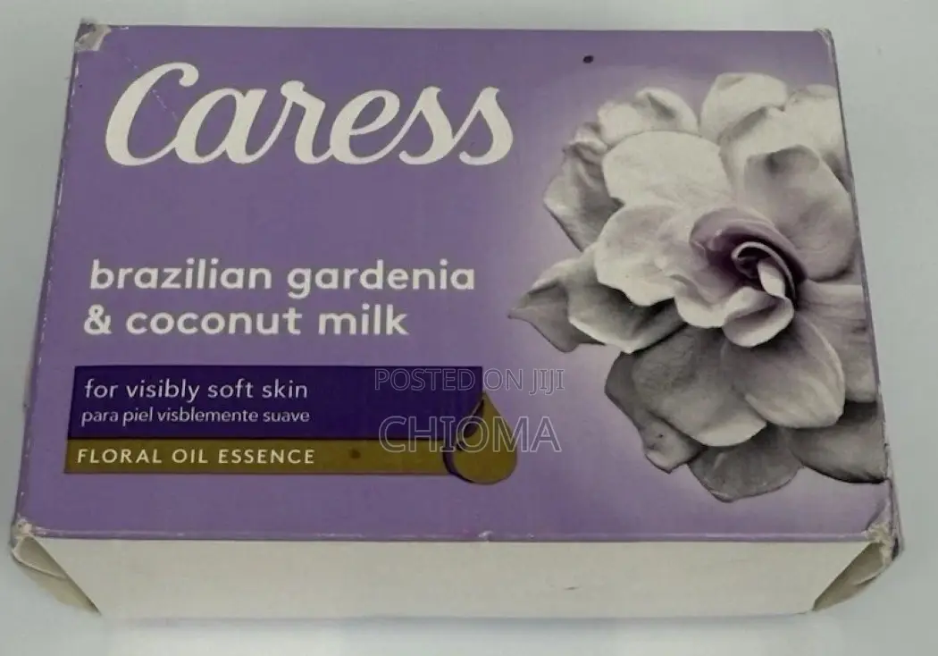 Caress 6 Pack Soap Brazilian Gardenia/Coconut Milk Moisturizing Soap,