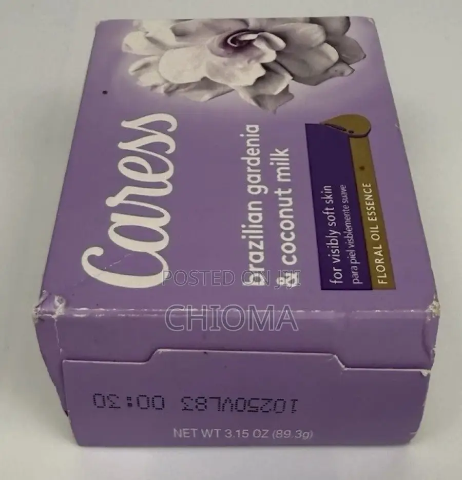 Caress 6 Pack Soap Brazilian Gardenia/Coconut Milk Moisturizing Soap,