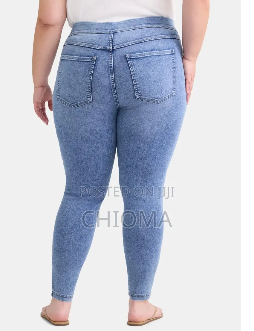Ladies Plus Size Skinny Curvy Jeans With Tummy Control(4x Waist 53"61"