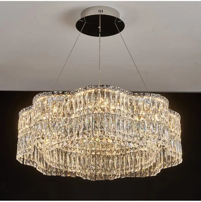 Modern Luxury Led Crystal Chandeliers Home Villa Decoration Livingroom