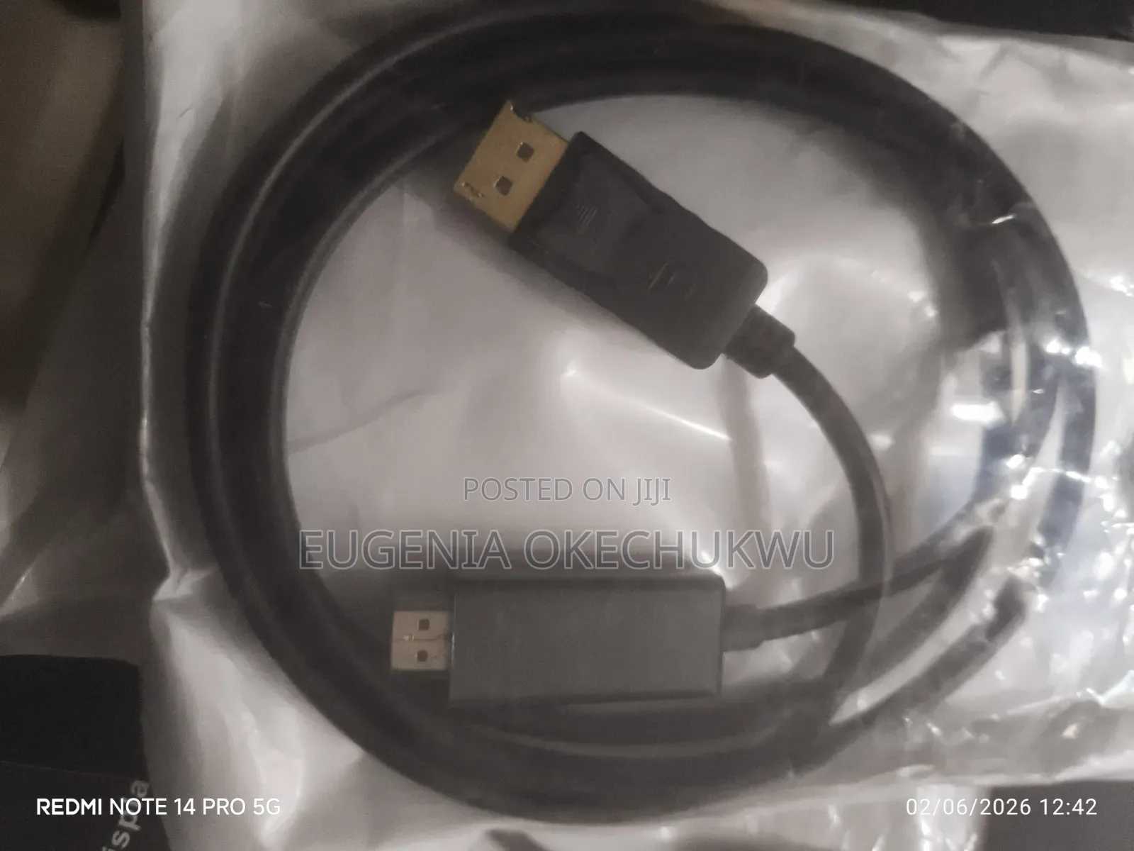 Display Port to Hdmi Cable 1.5m