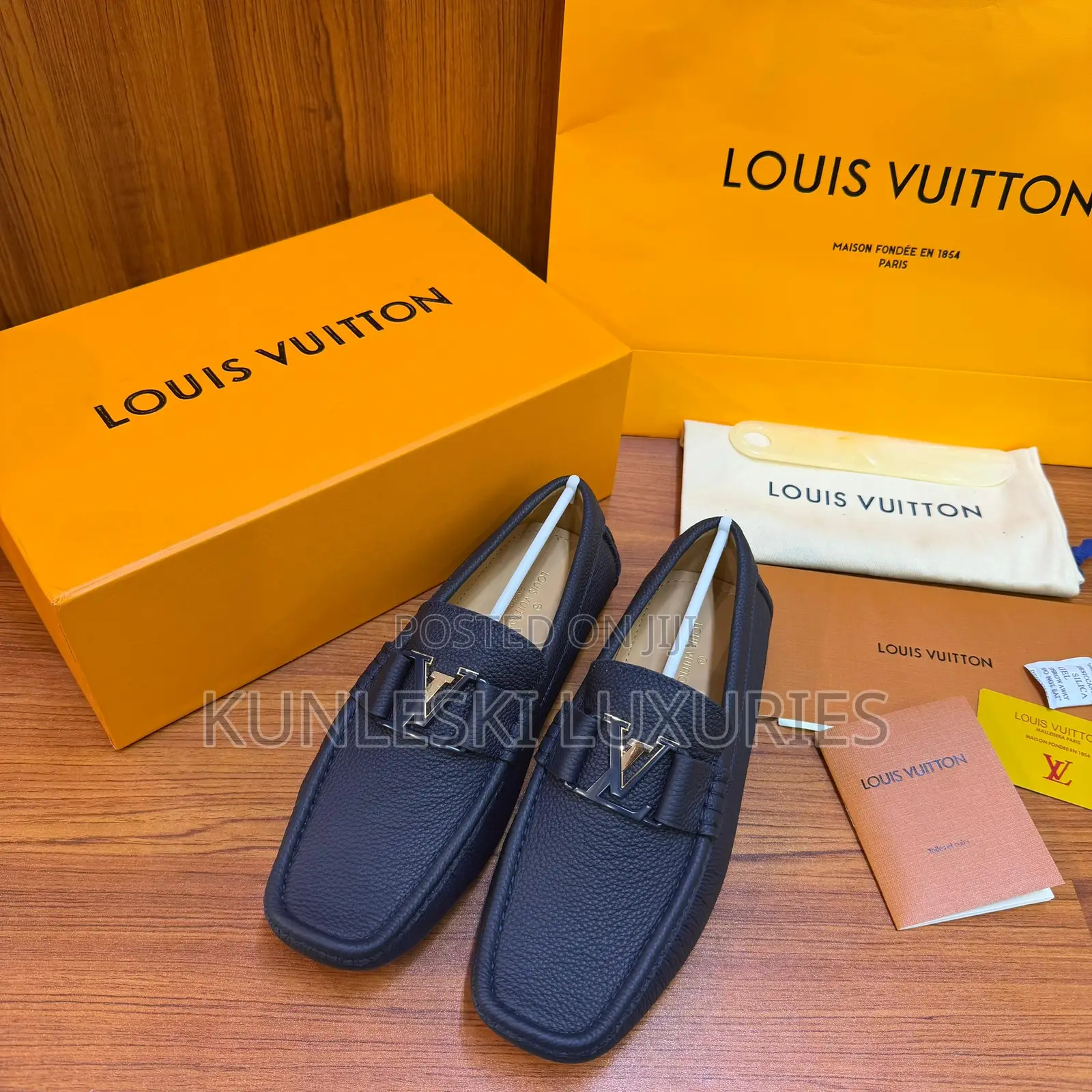 Italian Louis Vuitton Monte Carlo Mocassin Leather Loafers