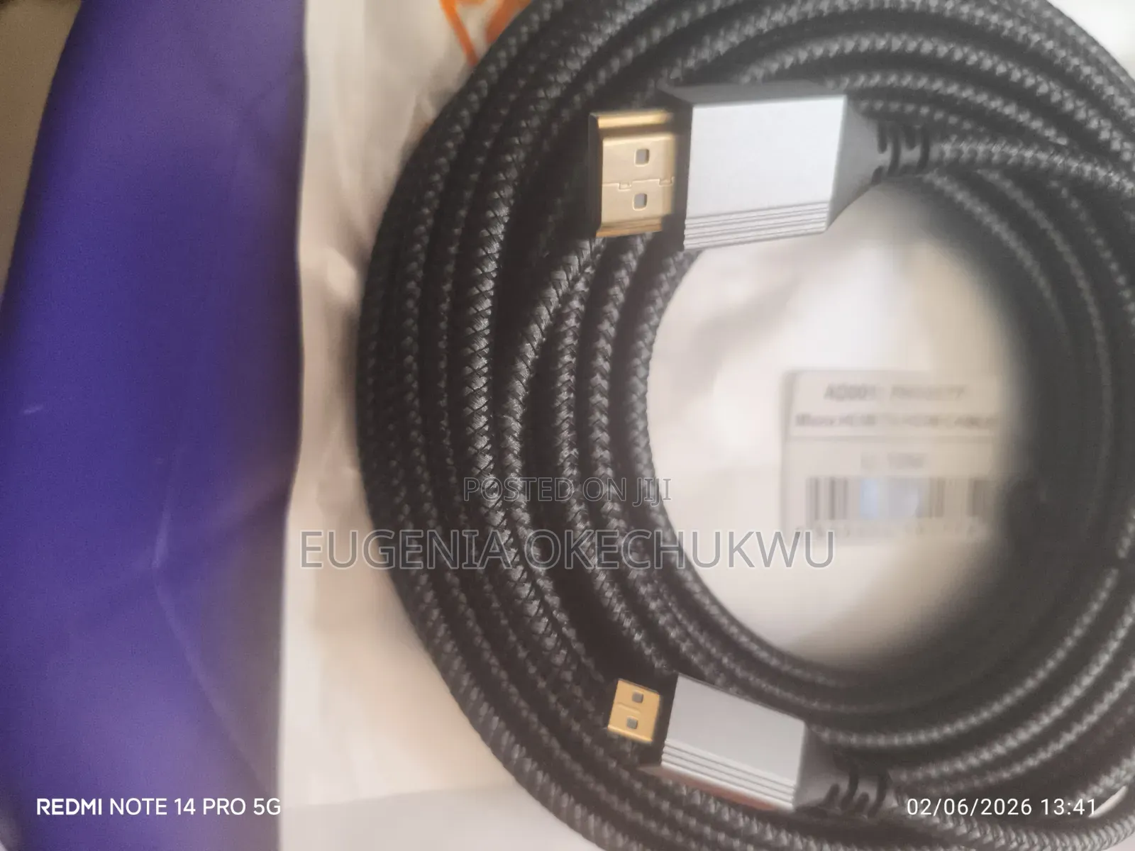 Micro Hdmi to Hdmi Male Cable 10m