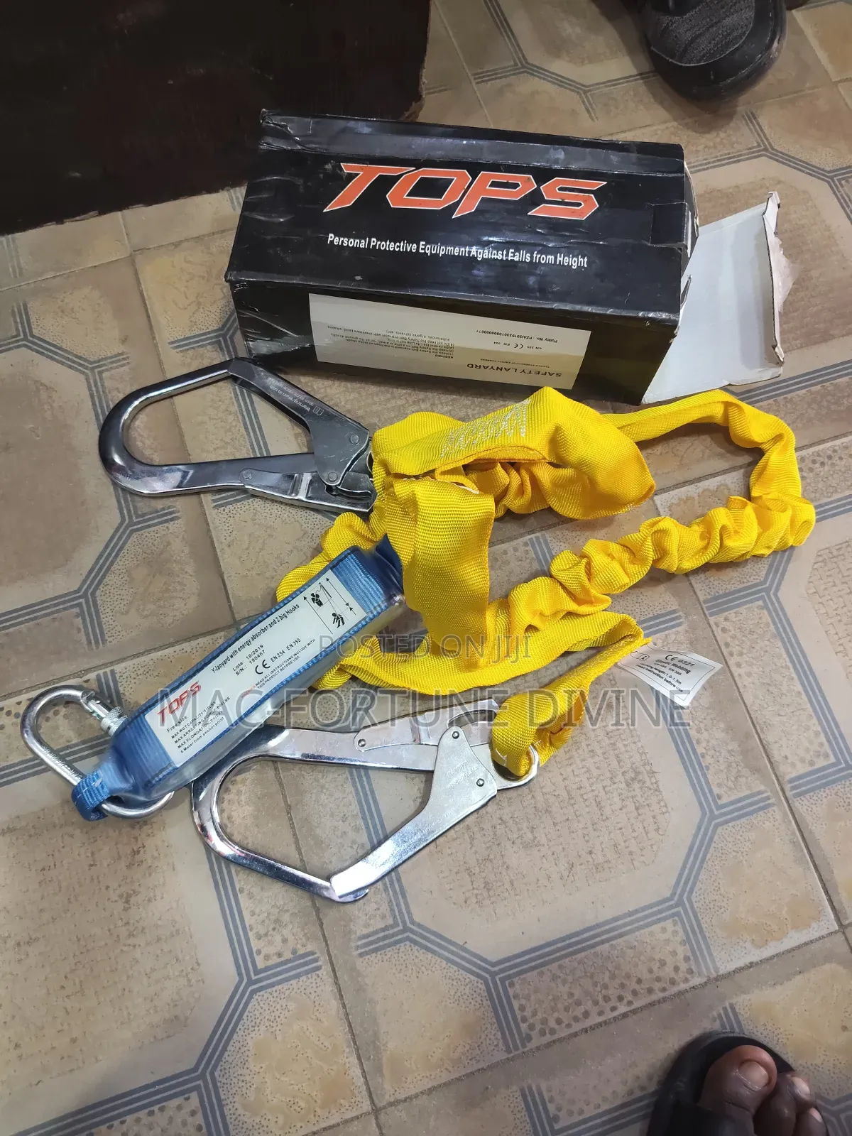 Tops Shocks Absorbing Elasticated Webbing Lanyard
