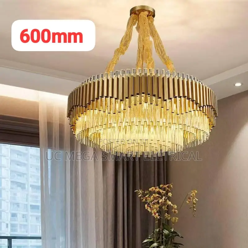 Modern Gold/Black Luxury Crystal Chandeliers Led Pendant Ceiling Light