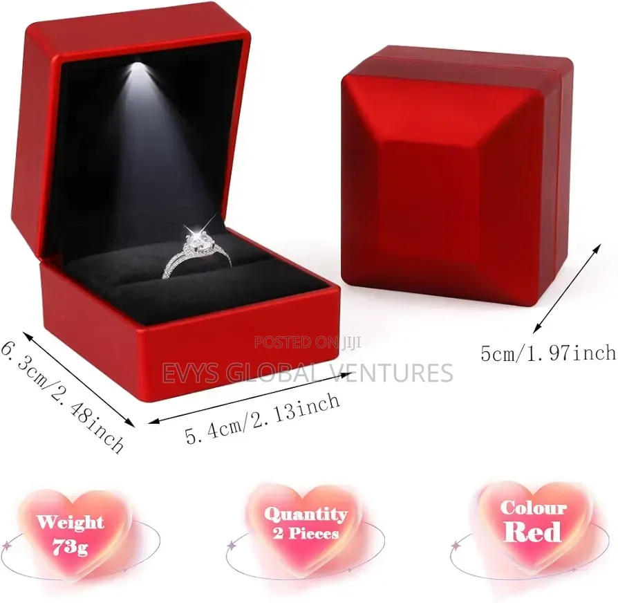 Red Ring Box With Led Light