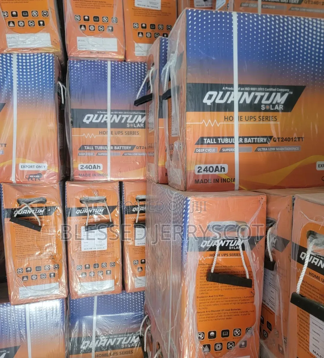 Quantum 240ah 12v Tall Tubular Solar Inverter Batteries in Stock