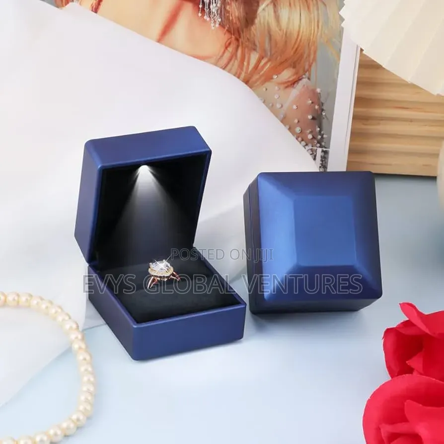 Quality Ring Box With Led Light - Square