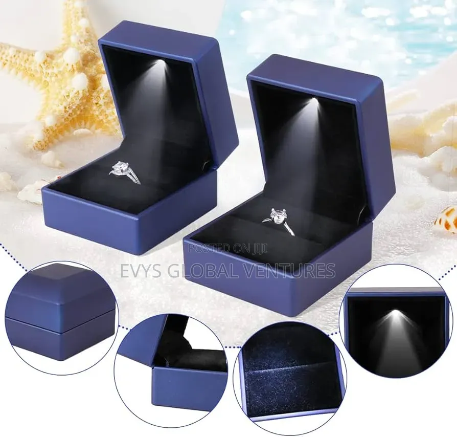 Quality Ring Box With Led Light - Square