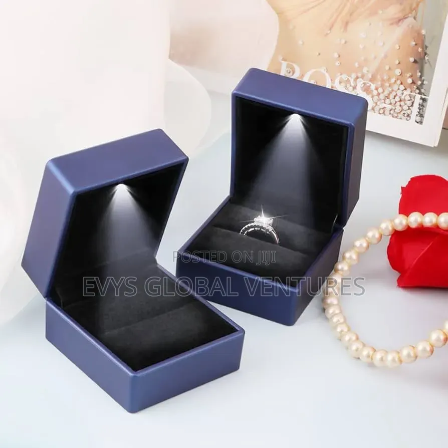Quality Ring Box With Led Light - Square