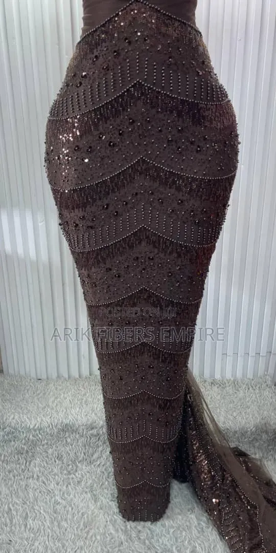 Hand Embroidered Beaded Lace Fabrics