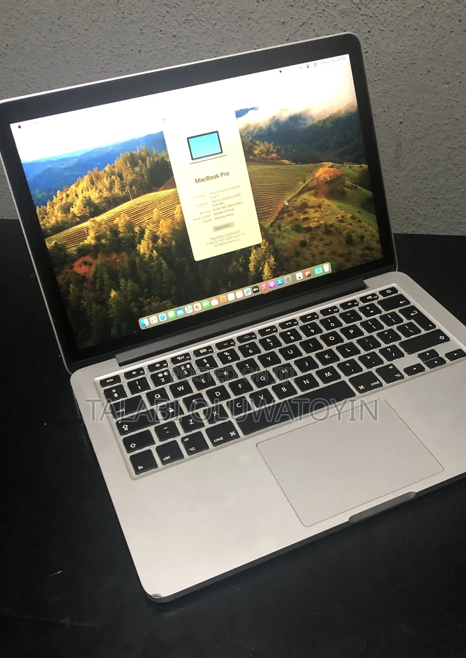 Laptop Apple MacBook Pro 2015 16GB Intel Core i5 SSD 256GB