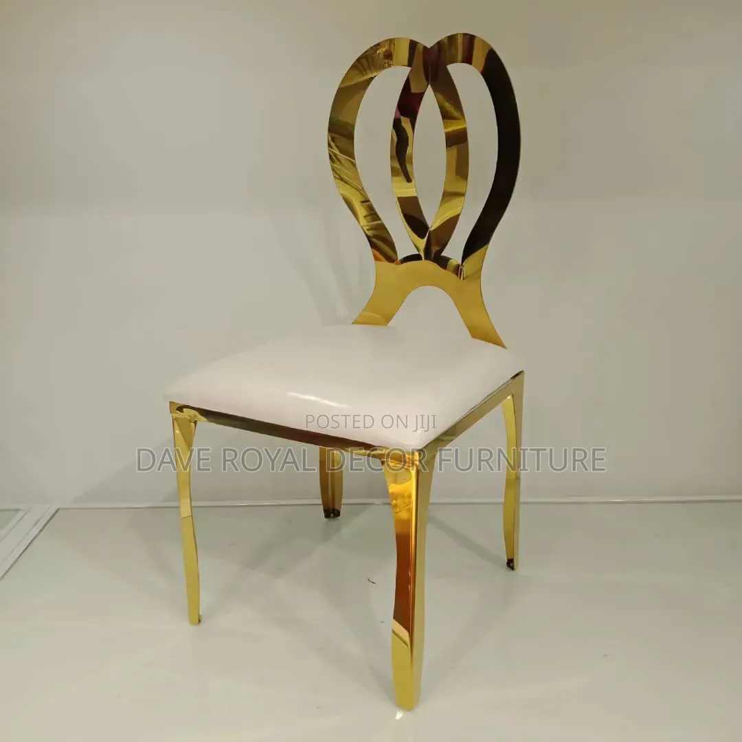 Classic Leather and Gold Event Chair