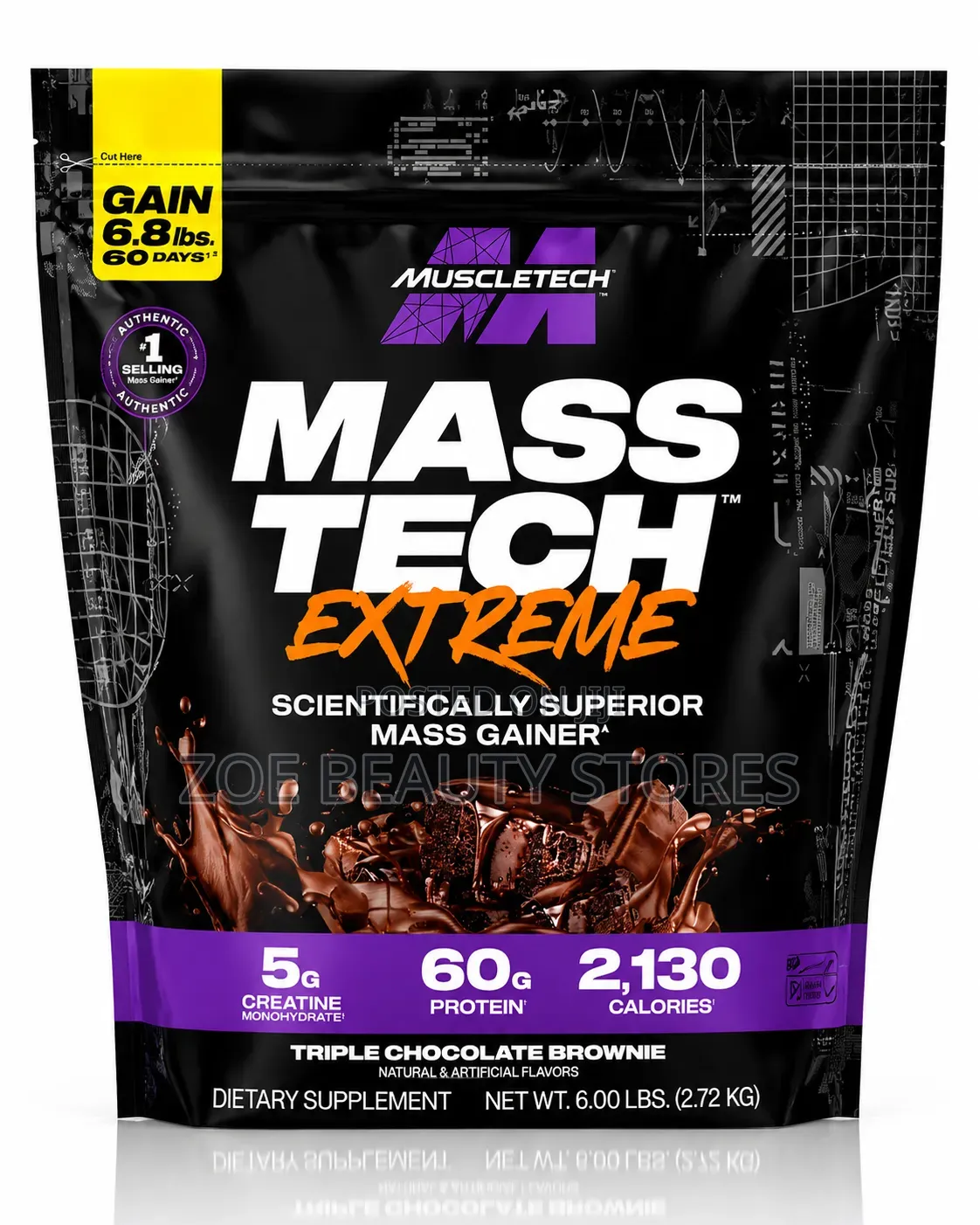 Muscletech Mass Tech Extreme Mass Gainer – Triple Chocolate Brownie