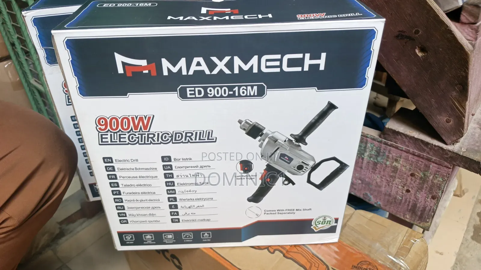 Maxmech Ed 900-16m 900w Electric Drill.