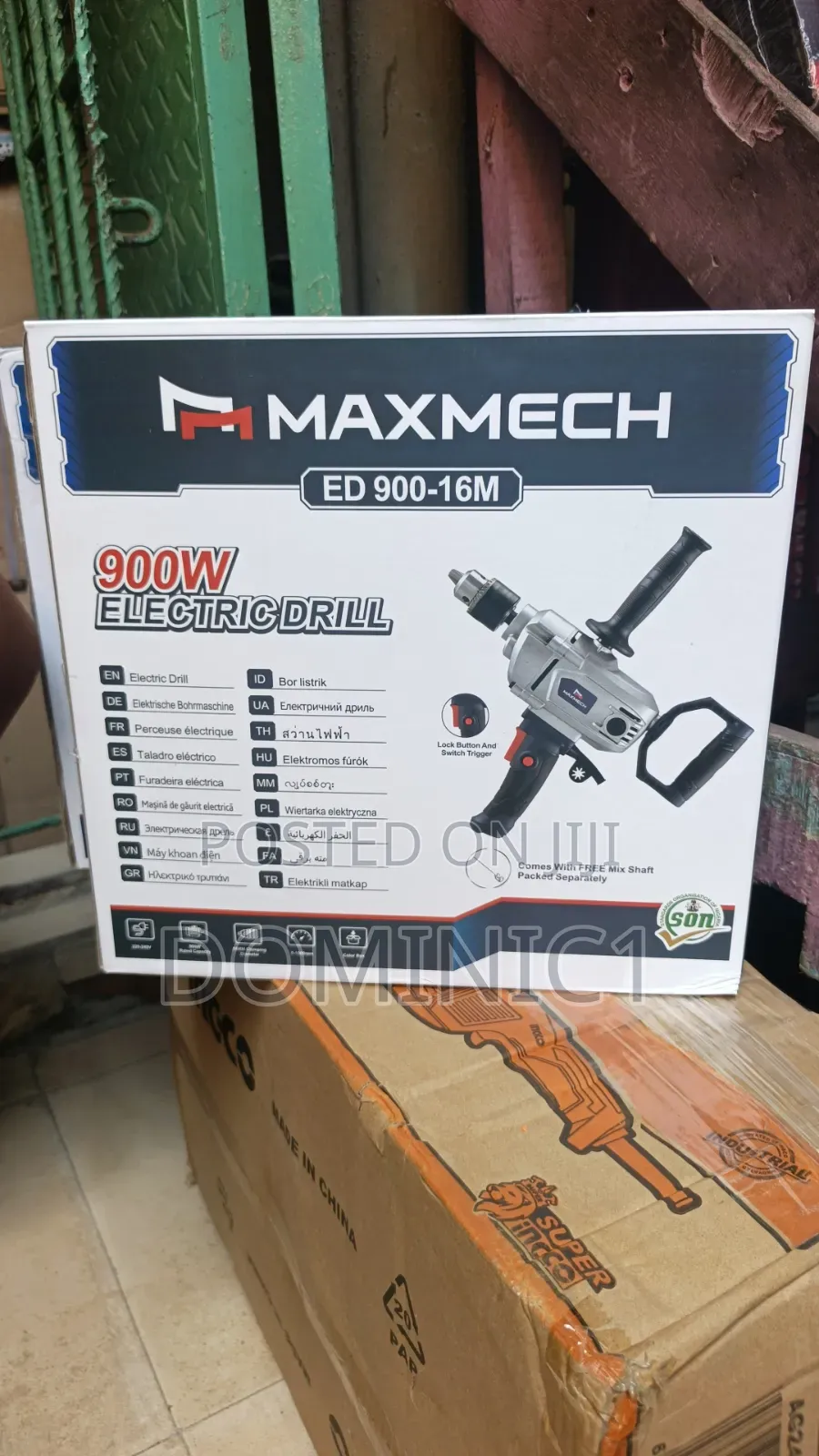 Maxmech Ed 900-16m 900w Electric Drill.