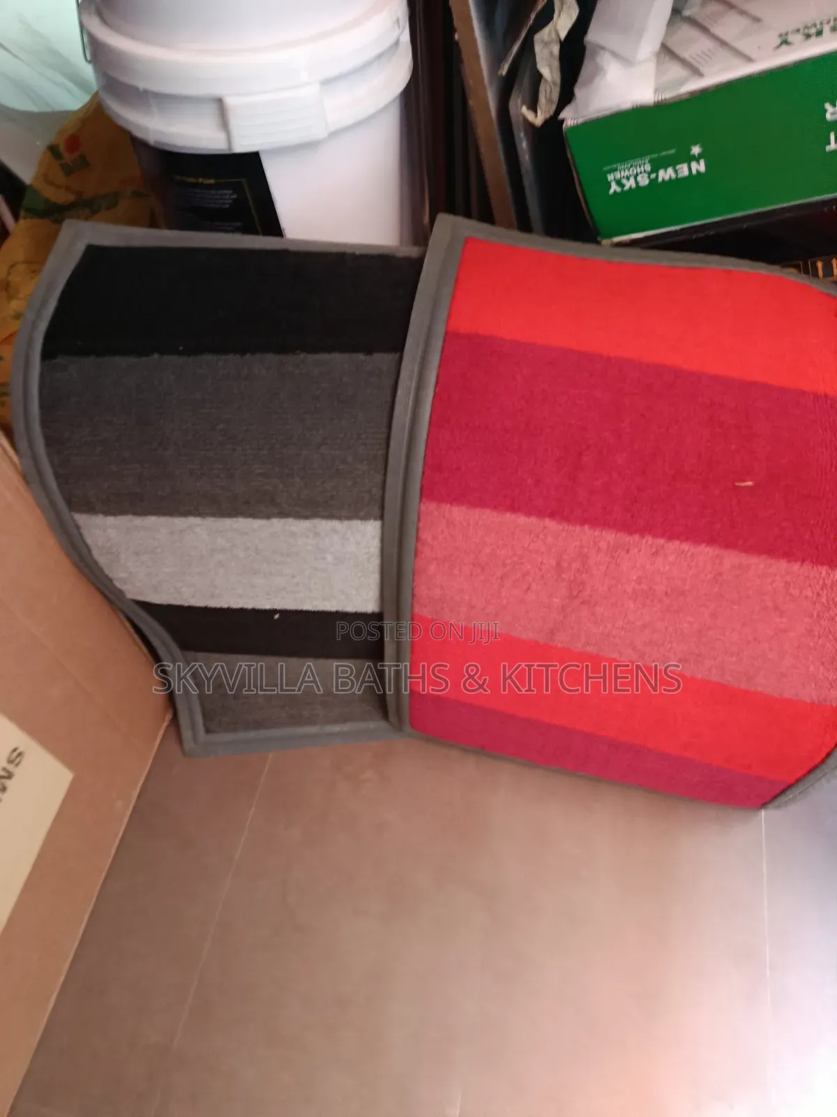 Heavy-Duty Striped Indoor/Outdoor Floor Mats