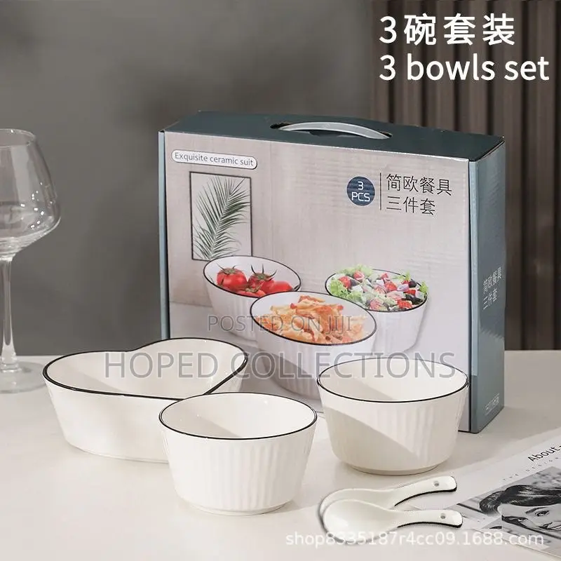 Shaped Ceramic Bowl Set