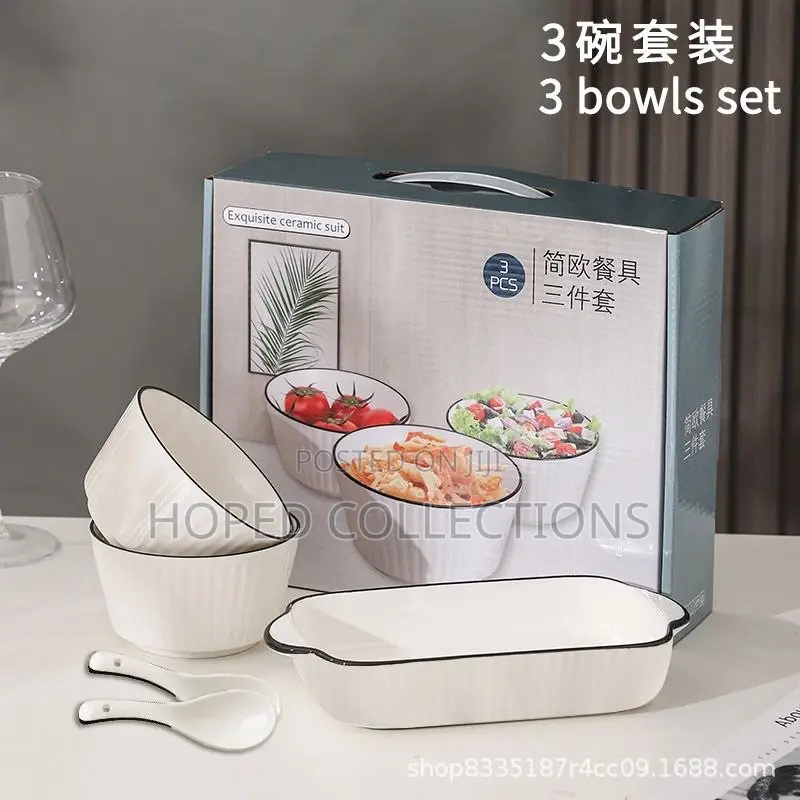 Shaped Ceramic Bowl Set