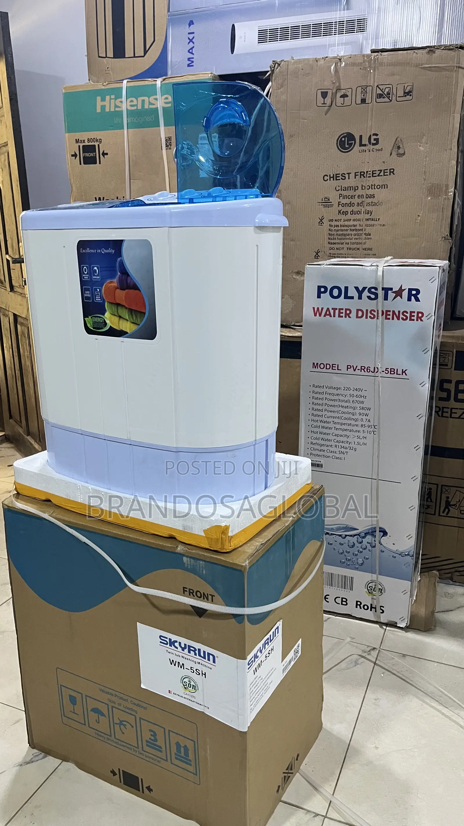 Skyrun 5kg Twin Tub Washing Machine [Wm5sh–Moderntwin Tub Laundry Unit