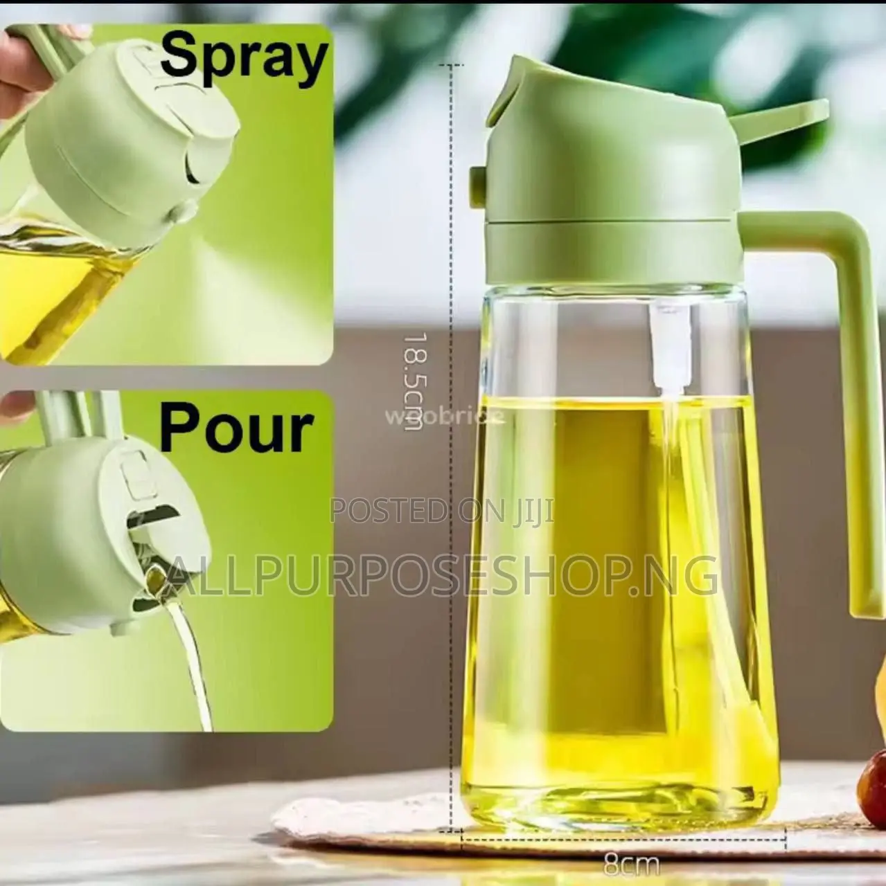 2 in 1 Oil Spray Bottle Glass