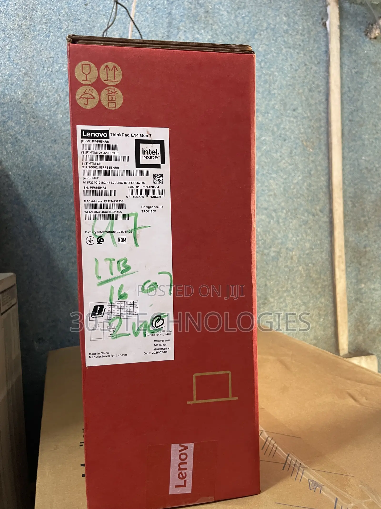 New Laptop Lenovo ThinkPad E14 Gen 6 16GB Intel Core Ultra 7 SSD 1T