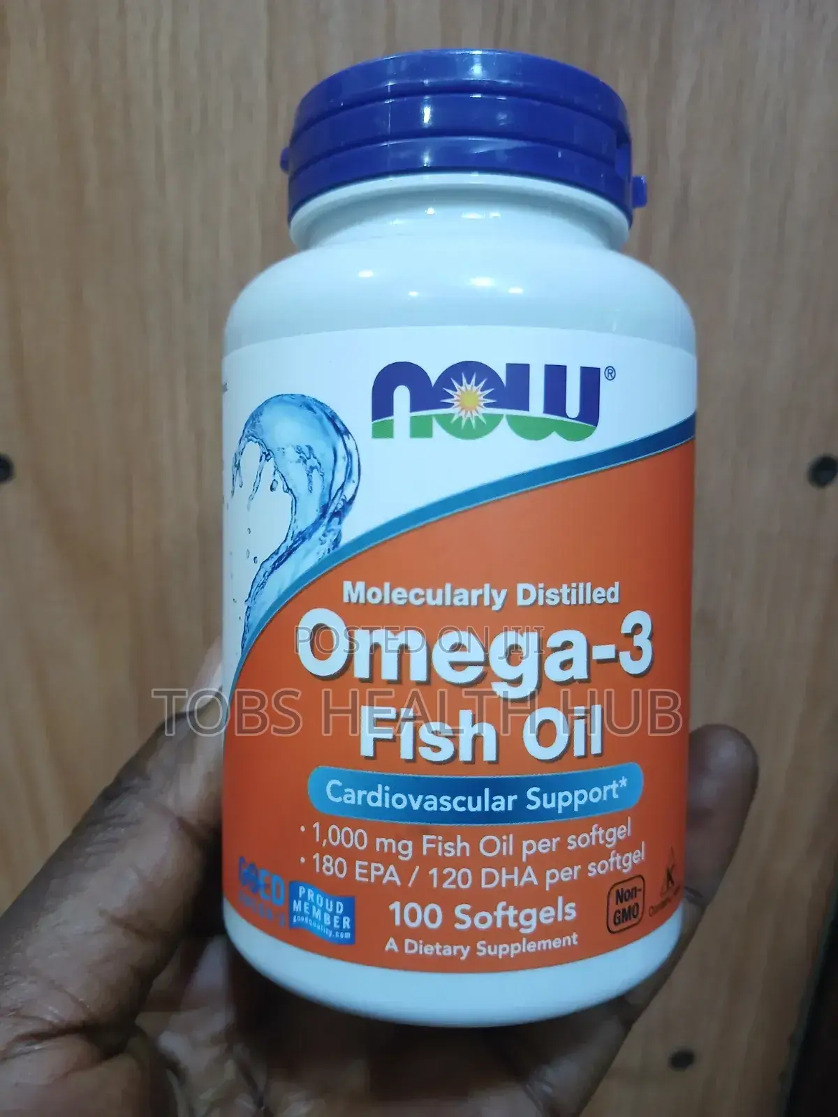 Now Omega-3 Fish Oil 1000mg – 100 Softgels | Heart, Brain Joint