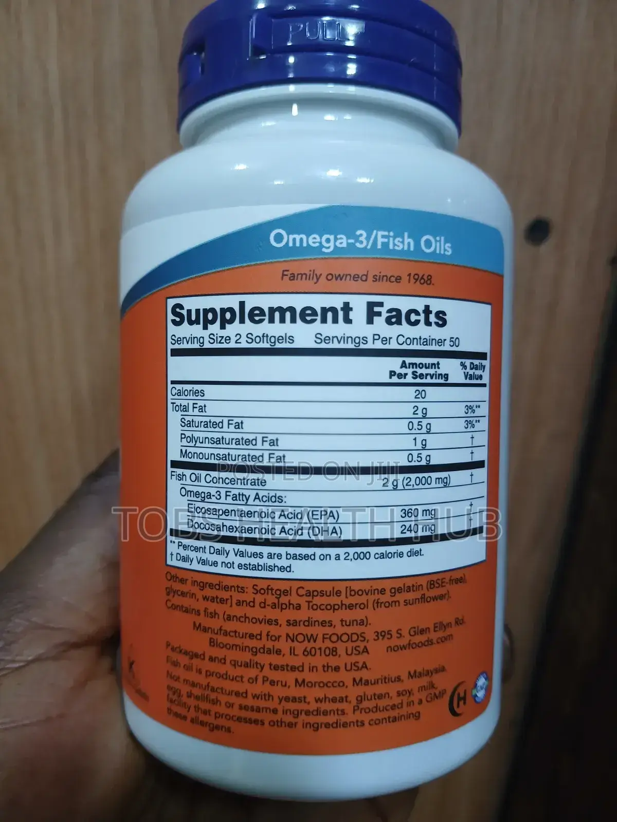 Now Omega-3 Fish Oil 1000mg – 100 Softgels | Heart, Brain Joint