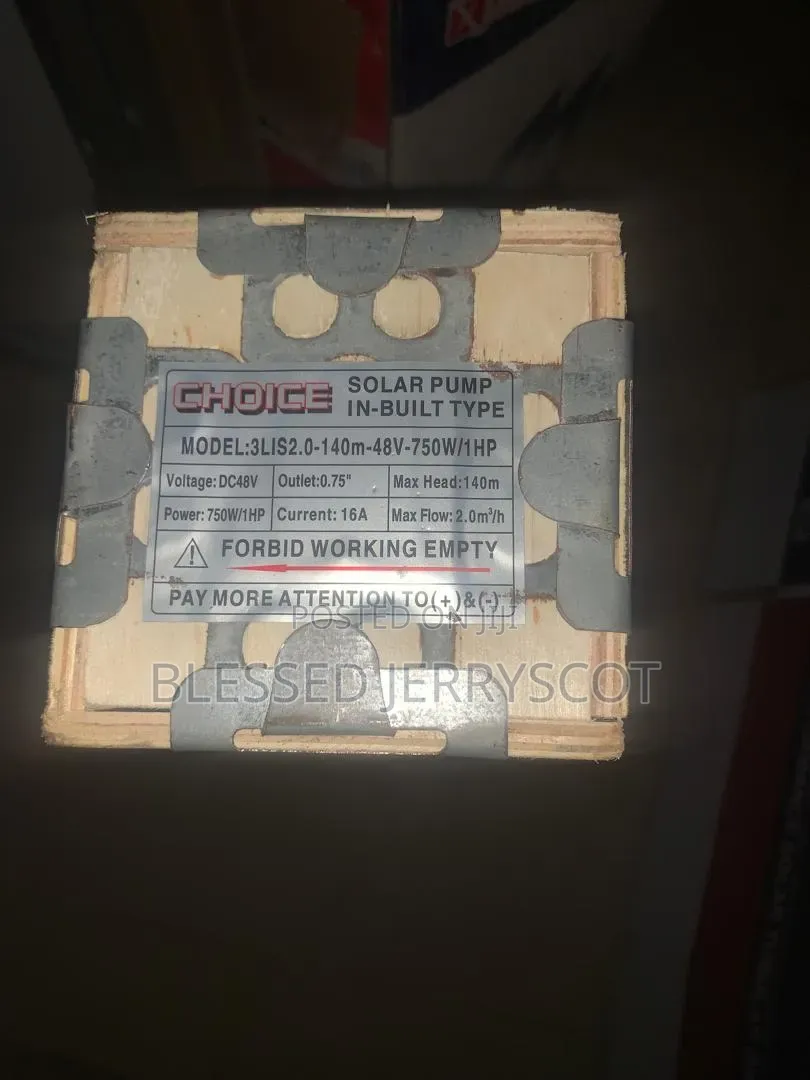 Choice 1hp 750watts 48v Solar Water Pump Available in Stock.
