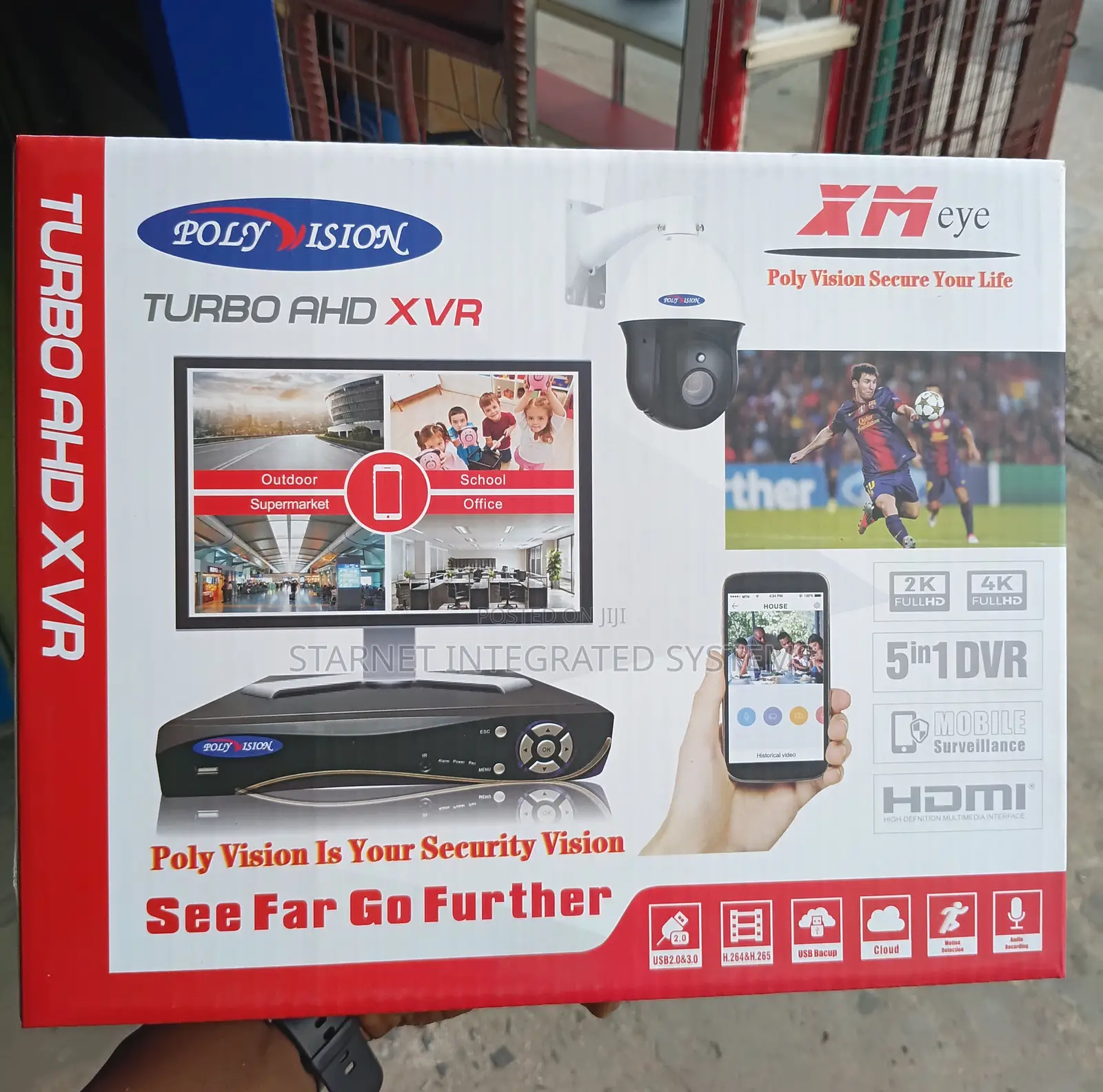 Polyvision 8 Channel DVR 1080p H265 With Hdmi Lan for Remote View
