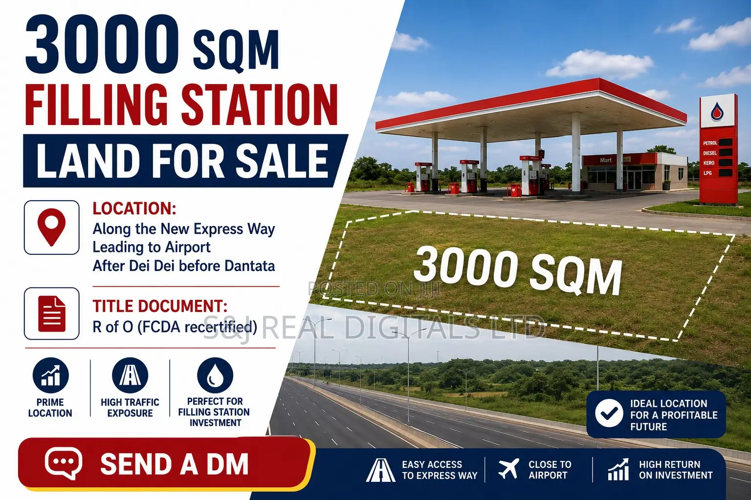 3000 Sqm Filling Station Land For Sale