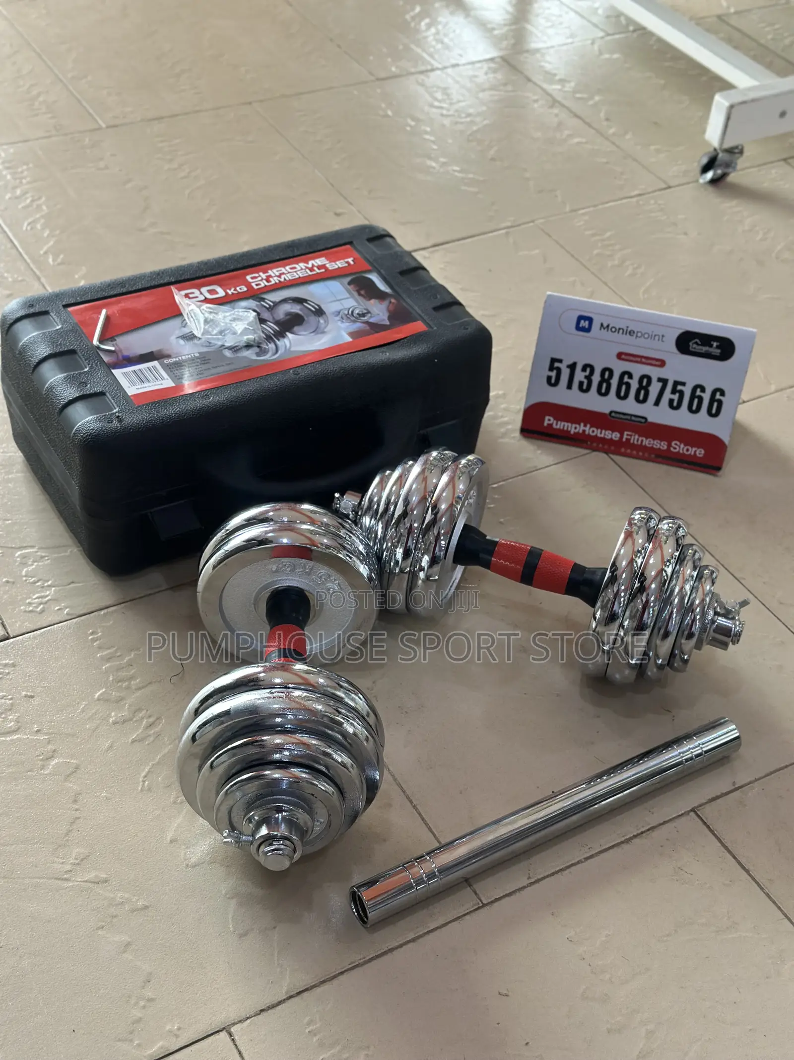 Free Jump Rope With 30kg Dumbbell Set