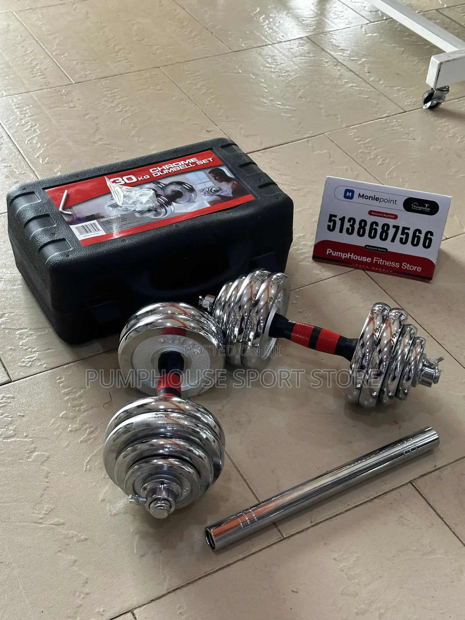 Free Jump Rope With 30kg Dumbbell Set