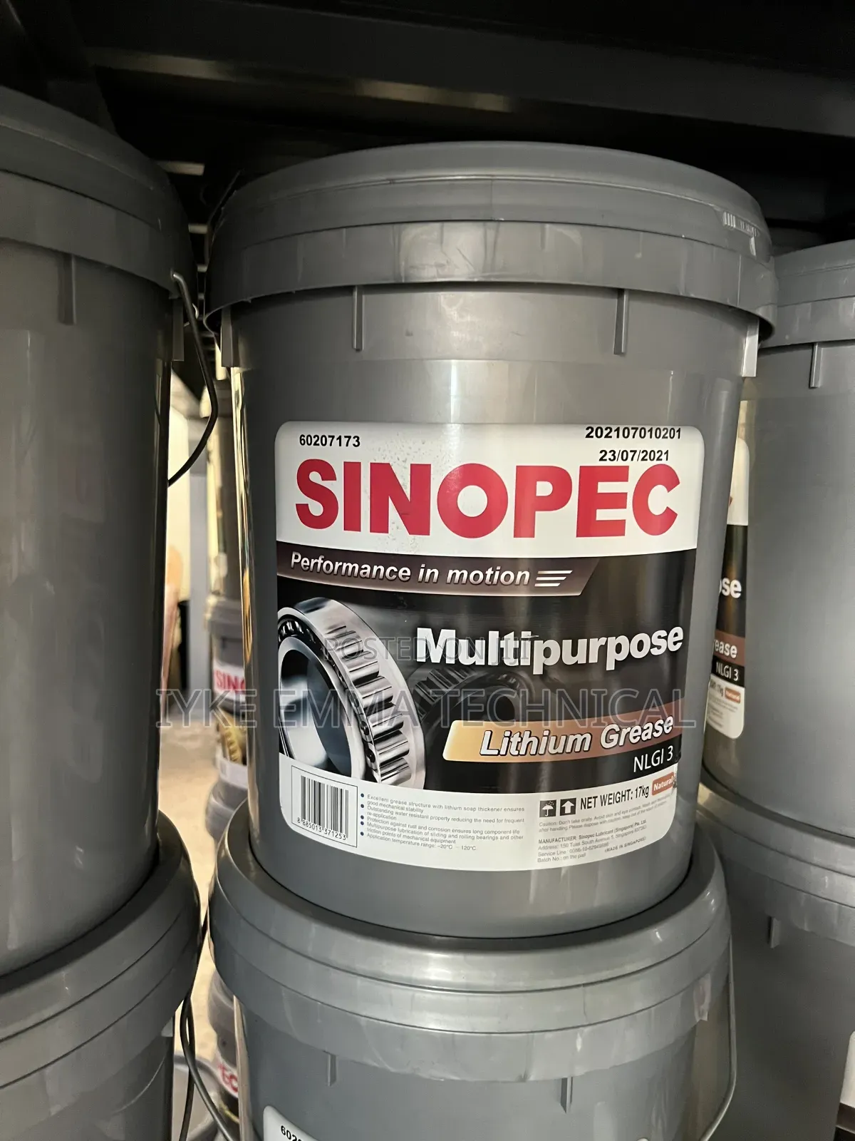 Sinopec Extreme Pressure Lithium Grease Nlgi 3